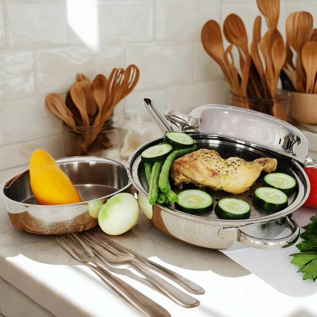 Sartén Holandés | Cocina Saludable de Acero Inoxidable Quirúrgico ISALUE